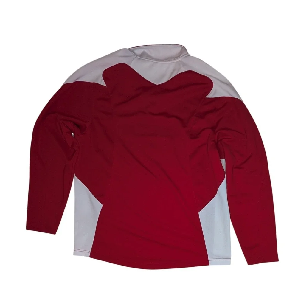 Adidas Pullover Mens L Red NC State Wolfpack Climalite 1/4 Zip 8856A 10 Training